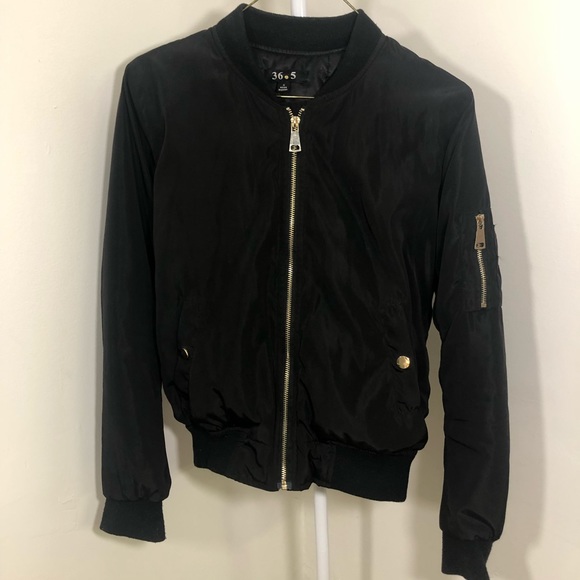 FASHIONNOVA Black Bomber Jacket - Picture 3 of 6
